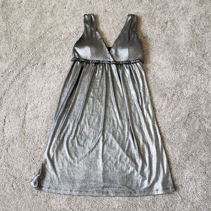 Silver evening dress teen Large